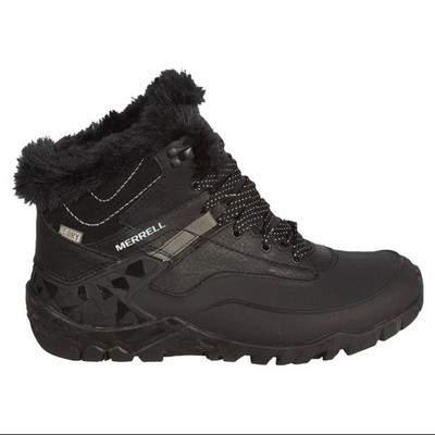 Merrell Aurora 6 Ice+ Women s Black Fur Lined Winter Boots Waterproof Size 6