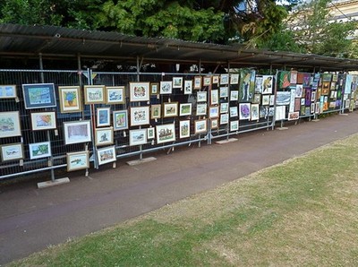 Photo A2 Outdoor Art exhibition in Montpellier Gardens, Cheltenham Held  c2010