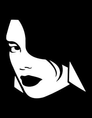 Vice City Beautiful Cocktail Woman Face Vinyl Decal Art for Cars Windows Laptops