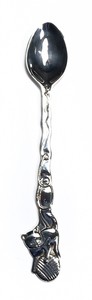 Rare Tiffany & Co. Sterling Silver Baby Spoon 1992 Kitten with Ball of Yarn