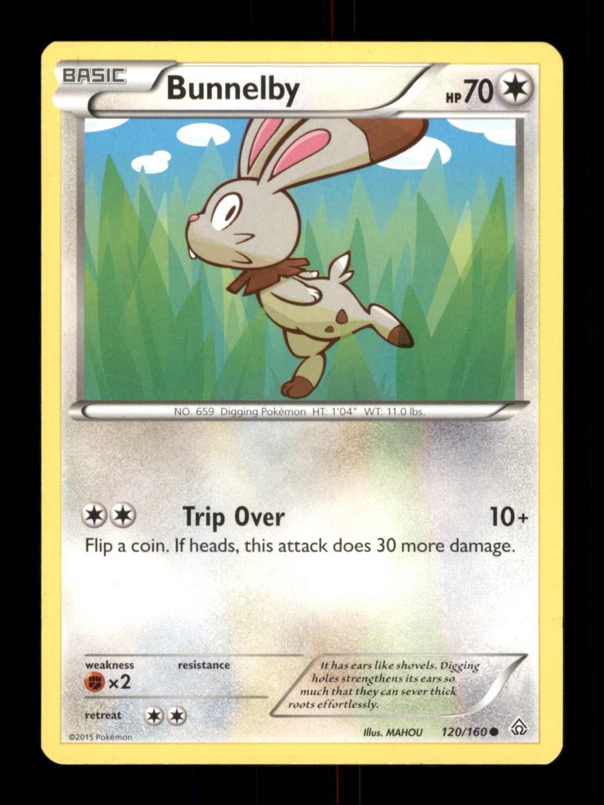 Bunnelby 120/160 Non-Holo Nintendo  Pokemon Trading Card TCG 