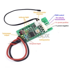 DC 12V 4-Wire PWM Fan Temperature Controller Speed Governor Board Module