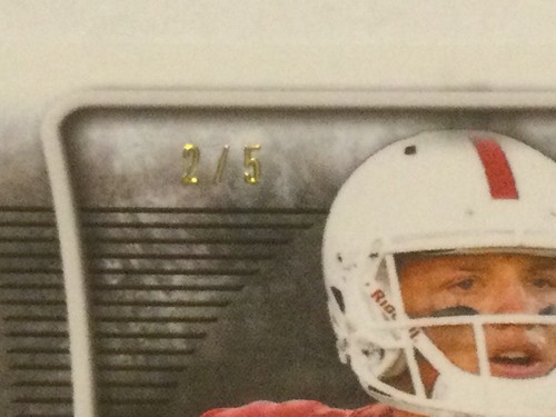 2021 Leaf Metal Draft KJ Costello Rookie Auto /5 Red White Blue - Bild 3 von 3