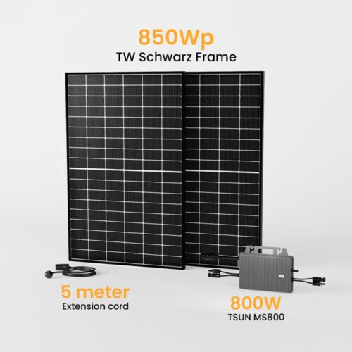850W Solar Balkonkraftwerk PV Modul mit TSUN 800W Steckerfertig Solaranlage - Bild 1 von 13