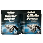 Gillette Sensor Excel Shaving Cartridges - 2 Packs of 10 (20 Total) FreeShipping