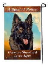 A Spoiled Rotten Brown Plush German Shepherd Lives Here
