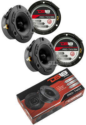 4x DS18 PRO-TWX1 Black Bullet Super Tweeters 480W 4 ohm Car Audio Speaker Horn