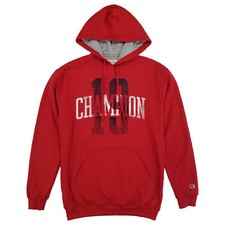 Champion Mens Big Tall Eclipse Red Powerblend Fleece Hoodie Sweatshirt