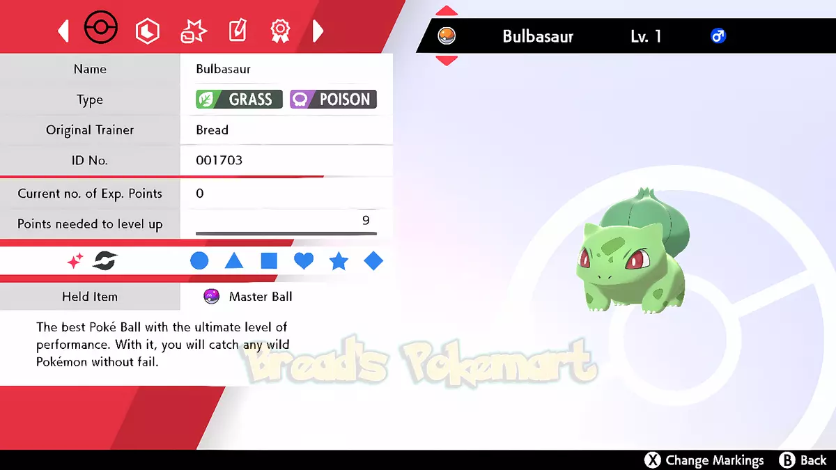 Ultra SHINY 6IV BULBASAUR / Pokemon Sword and Shield / Kanto -  Sweden