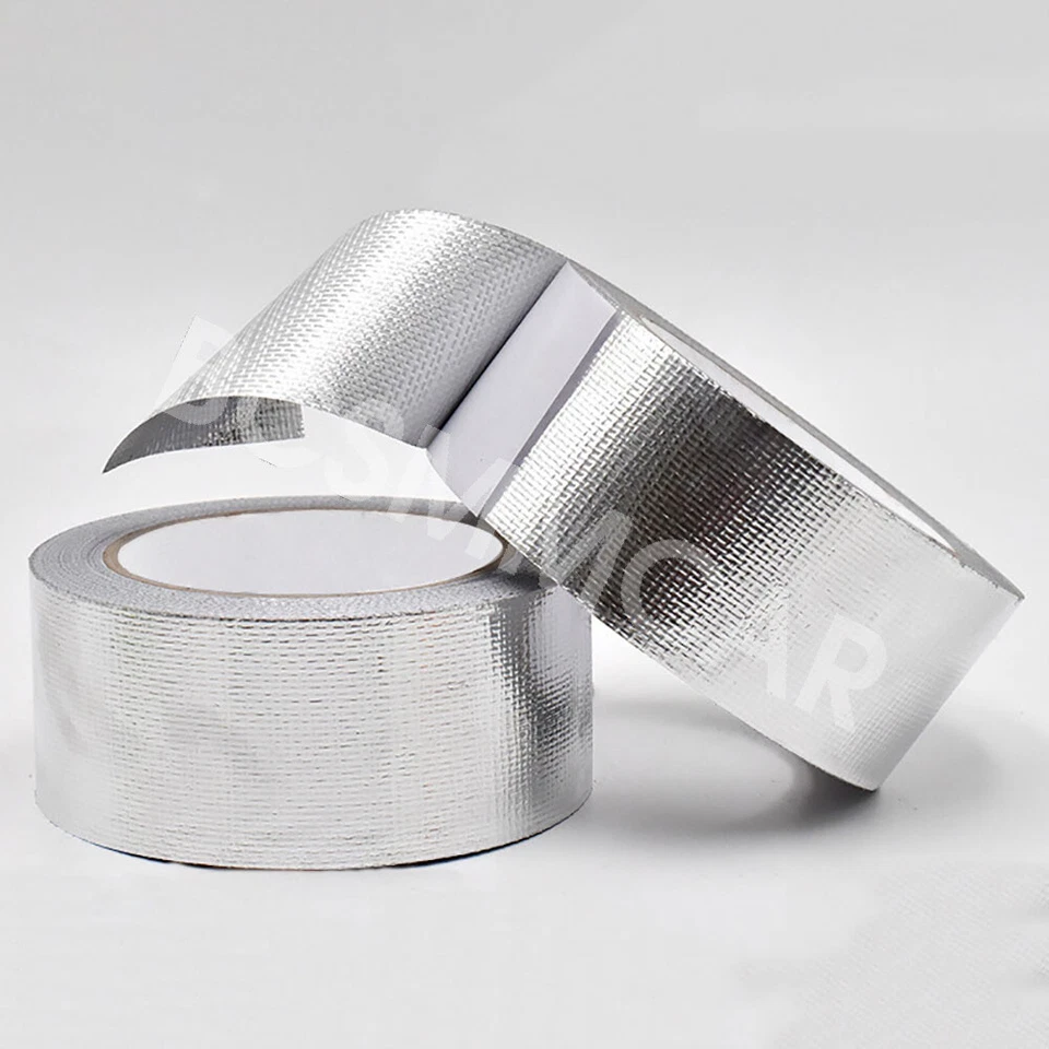 Silver Car Exhaust Pipe Heat Thermal Wrap Insulation Tape Muffler Protection Foto 4 de 4