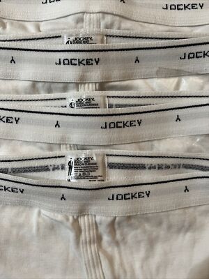y ❤︎ Jockey Classic Men's Briefs Size 34 Y Front Fly White 4 Pairs Nwop