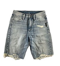 Silver Jeans Frisco Cut-Off Shorts Frayed Denim 90's Fit High Rise Knee Women 24