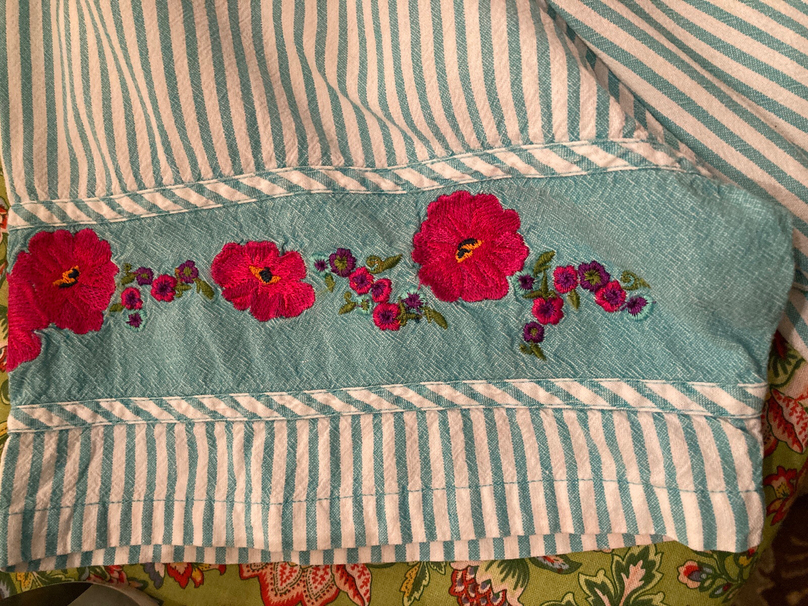 National Housedress Embroidered Floral House Dres… - image 4