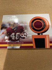 Stephen Davis jersey relic football card 2002 Playoff Piece of the Game #POG46