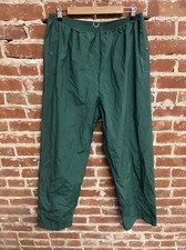 Vintage Columbia Mens Green PVC Rainpants Size Large