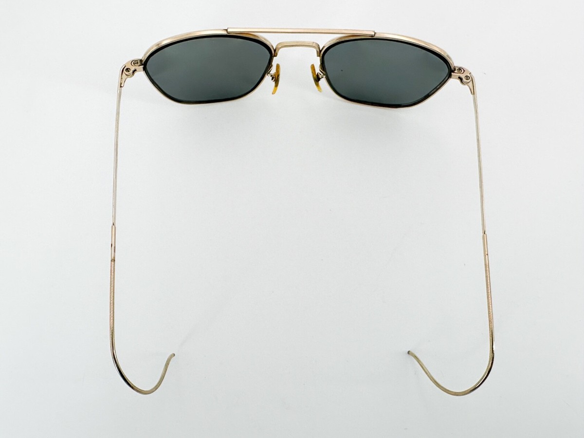 Vtg AO American Optical 12K GF Gold Aviator Sunglasses Vtg AO American Optical 12K GF Gold Aviator Sunglasses