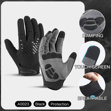 Breathable Motorcycle Gloves Touchscreen Palm Pad Full-finger Gloves Men Women