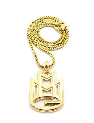 New Maybach Music 'MMG' Pendant &24'' Box/Cuban/Rope Chain Necklace - XZP33