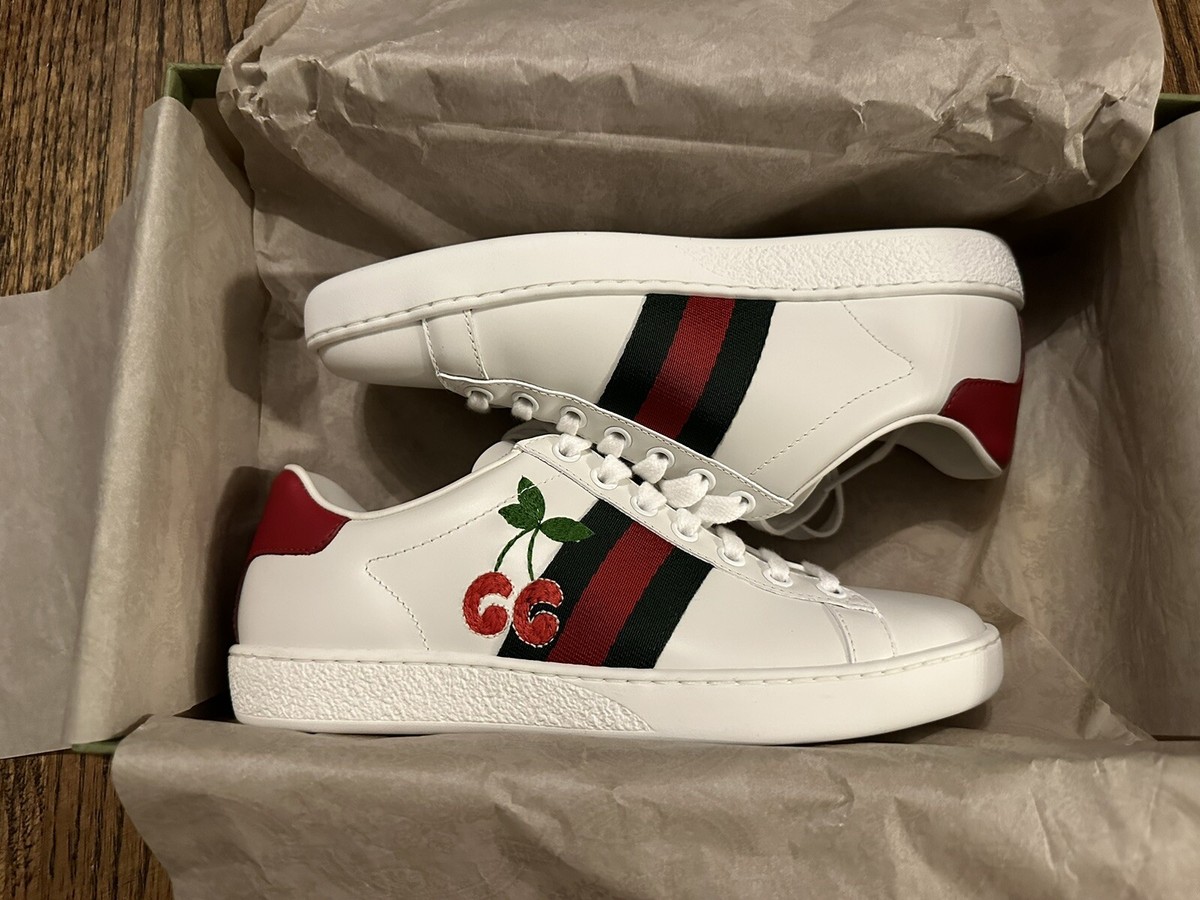 Gucci ホワイト/レッド スニーカー 楽天市場】【質屋出品】【本物保証】【GUCCI グッチ】24.5cm