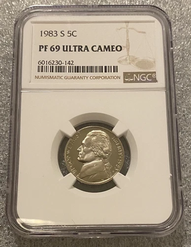 1983 S Proof Jefferson Nickel NGC PF 69 ULTRA CAMEO