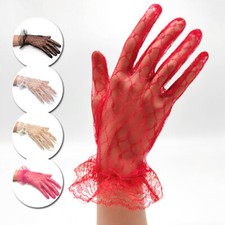 Women Lace Mesh Gloves Opera Wedding Bridal Evening Party Prom Costumes