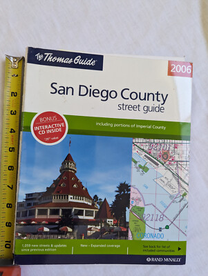 Thomas Guide 2006 San Diego County CA Street map w/ CD disc city book carlsbad