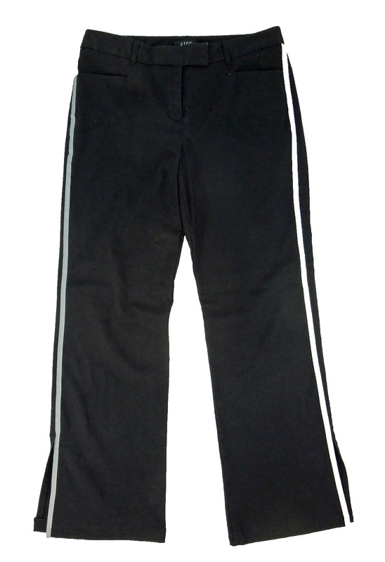 ZINC Pants size 11 Juniors Black Casual Gray Side Trim