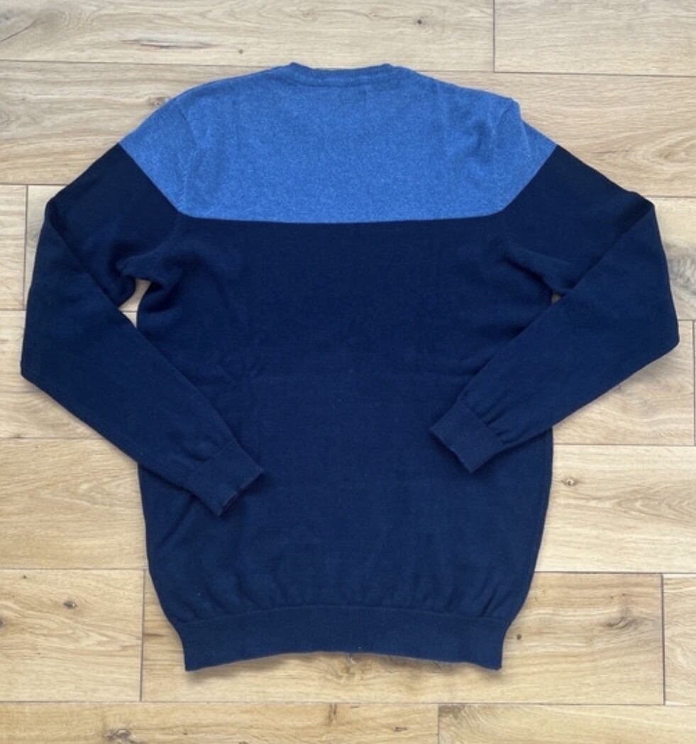 Springfield Jumper Pullover Long Sleeve 100 percent Cotton Navy w/ Insignia Men Size M image 4