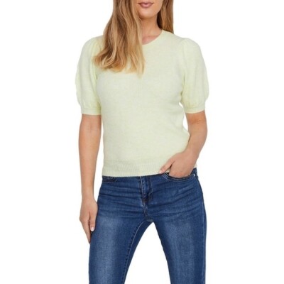 Vero Moda Women's Knit Puff Sleeve Pullover Sweater Size Medium