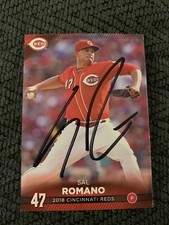 2018 Kahns Baseball Trading Card Cincinnati Reds Team Issued Sal Romano Signed