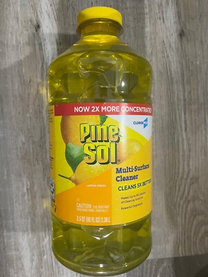 3 Pack - XL Pine-Sol Lemon, 80 Oz Each, Multi All Purpose Cleaner, 2XConcentrate