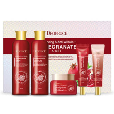Deoproce Whitening and Anti-wrinkle Pomegranate 5 Set / FREE SHIPPING