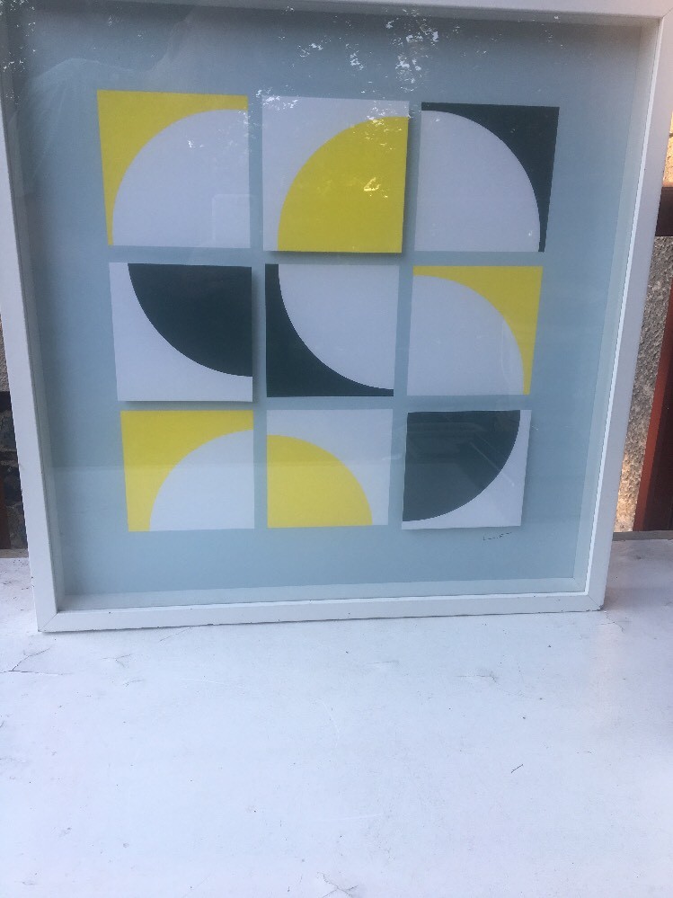 Vintage Lola Frazer Ikea Olunda Modern Pop Op Art Shadow Box