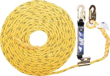 Palmer Safety Yellow Vertical Lifeline Assembly 50ft rope with harness & lanyard