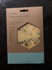 Reusable Food Wrap 3 Pack Beeswax  - 1 X Small 1 X Medium 1 X Large UK