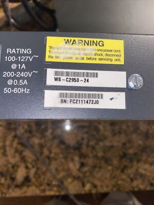 Cisco Catalyst 2950 (WS-C2950-24) 24 Port Fast Ethernet Managed Switch