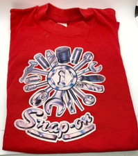 Vintage Snap-On Tools T Shirt Red #1 Crew S/S...
