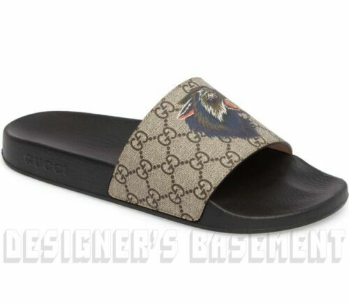 men's gg supreme tiger slide sandal