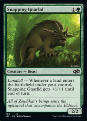 Snapping Gnarlid Light Play, English Magic the Gathering MTG Jumpstart 2022