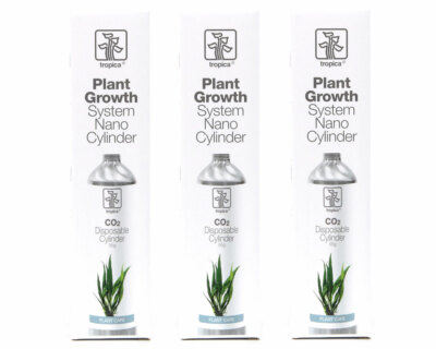 3 x CO2 Plant Growth System Nano Cylinder für Tropica 3 x 95g Neu (136,66 /kg)