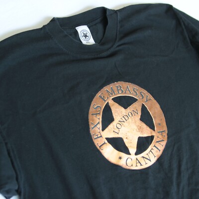 Texas Embassy Cantina T Shirt - Texas To Mexico Via London England Tee XXL