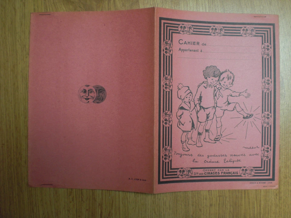 Ancien Protege cahier publicitaire ECLIPSE Cirage Français bon état - Photo 4/4