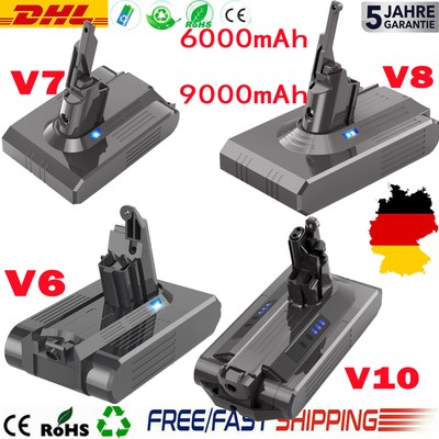 9000mAh Für Dyson Akku V6 V7 V8 V10 Batterie Animal Absolute SV11 DC62 SV03 SV05