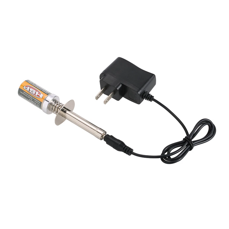 Battery Glow Plug Igniter Starter f/HSP 1/8 1/10 Nitro RC Car Truck Model Plane - Image 3 of 4