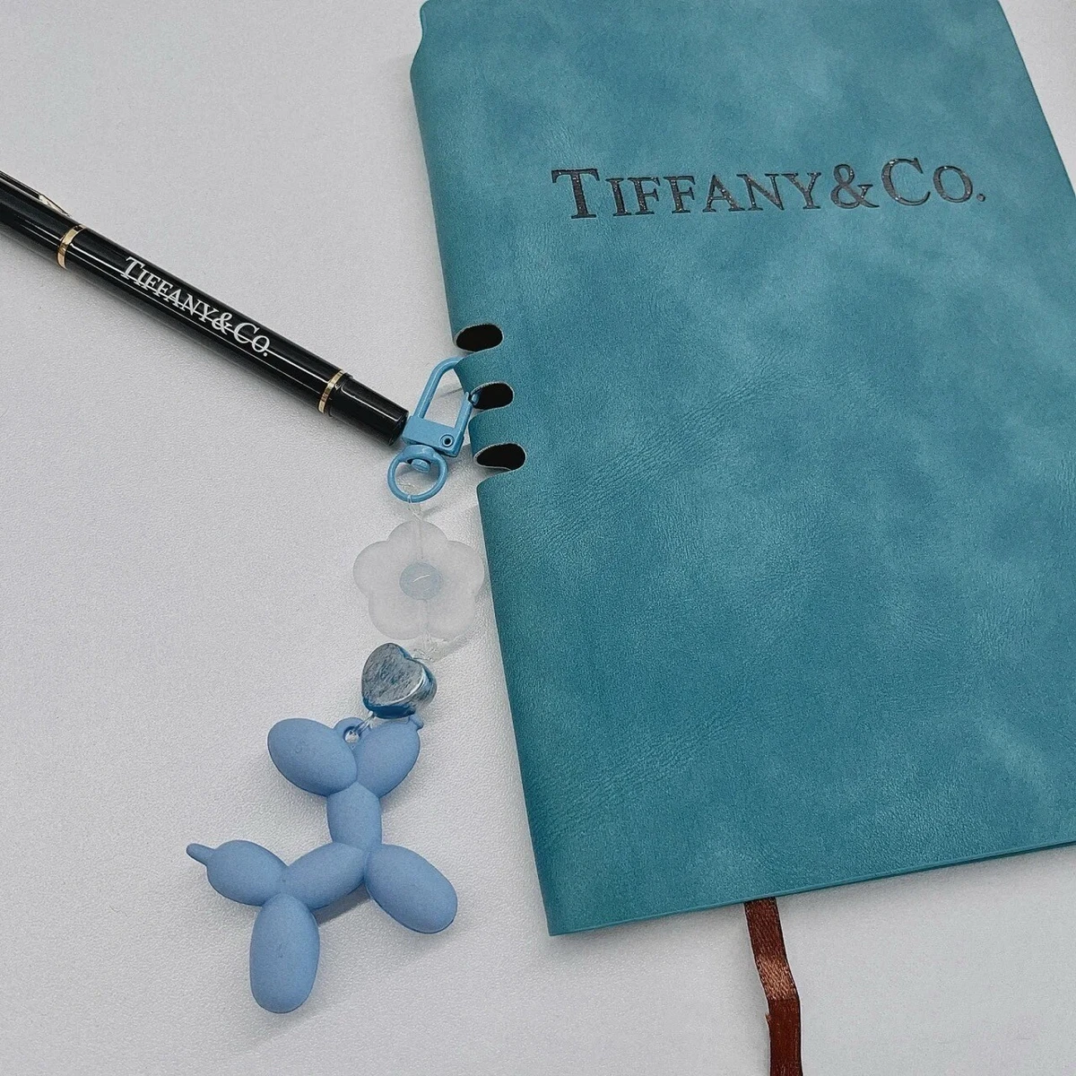 Tiffany Co Seude leather NoteBook and Pen holiday gift limited