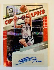 Manu Ginobili 2021-22 Panini Optic Opti-Graphs Choice Prizm Autograph Auto