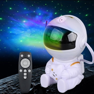 Astronaut Star Projector Galaxy Light 8 Modes Remote LED Room Decor 6 Oz