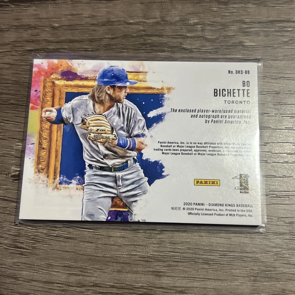2020 Diamond Kings Bo Bichette Auto Diamond Kings Quad Material /49 - Image 3 of 3