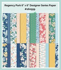 Stampin Up REGENCY PARK 24 Sheets 6x6 Designer Series Paper DSP