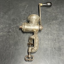 Vintage Enterprise MFG. Co. 602 Tinned Meat Grinder USA Made Hand Crank